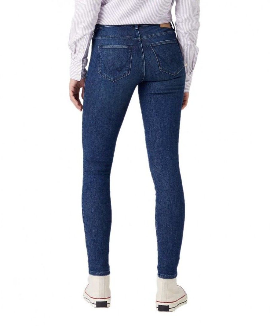 Damen Wrangler Skinny | Wrangler Jeans Skinny Fit Body Bespoke In Dunkelblau