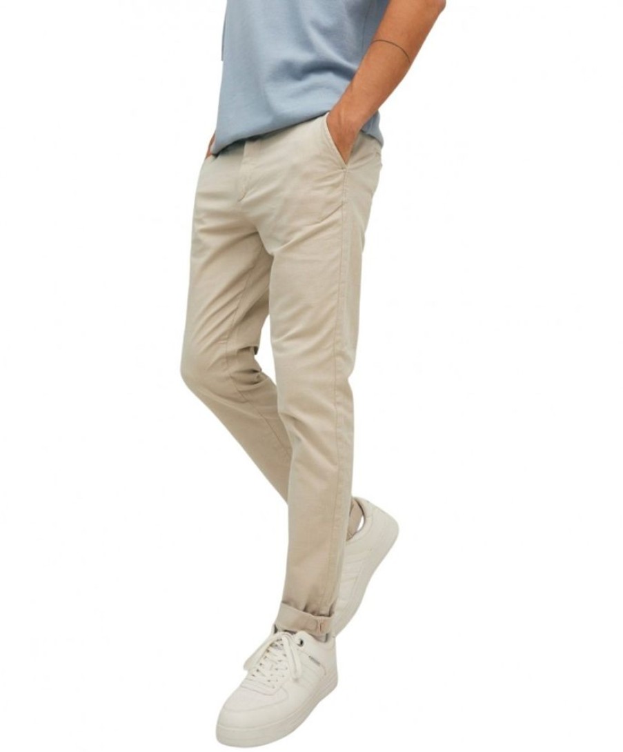 Herren Jack & Jones Chinohosen | Jack & Jones Marco Chinohose Mit Slim Fit In Beige