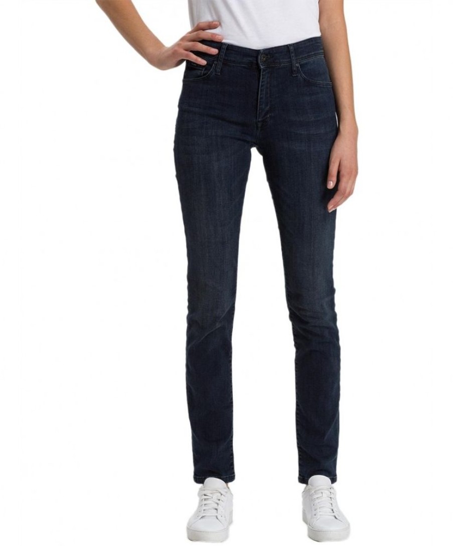 Damen Cross Slim Fit | Cross Damen Jeans Anya In Dunkelblauer Waschung