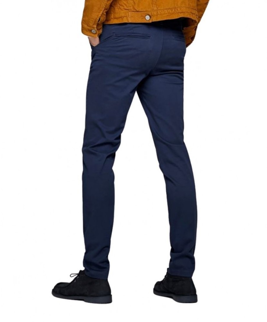 Herren Jack & Jones Chinohosen | Jack & Jones Chino-Hose Marco Bowie In Dunkelblau