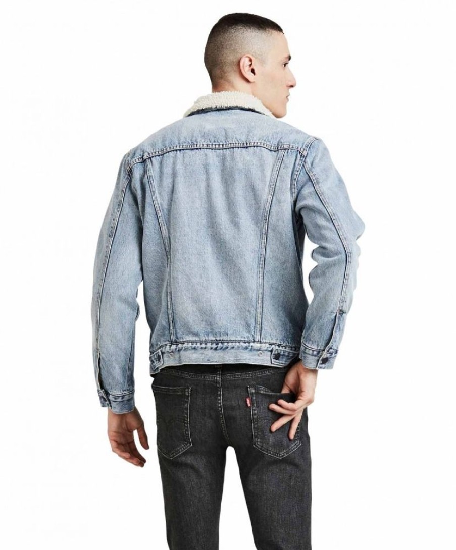 Herren Levis Jacken | Levi'S Jeansjacke Mit Fell In Hellblauem Stonebridge