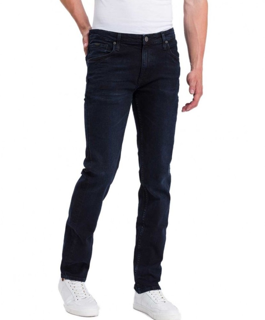 Herren Cross Slim Fit | Cross Jeans Damien Slim Jeans In Blue Black Waschung