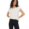 Damen Vero Moda Shirts | Vero Moda Blusenshirt Becca Plain Mit Rundhals In Weis