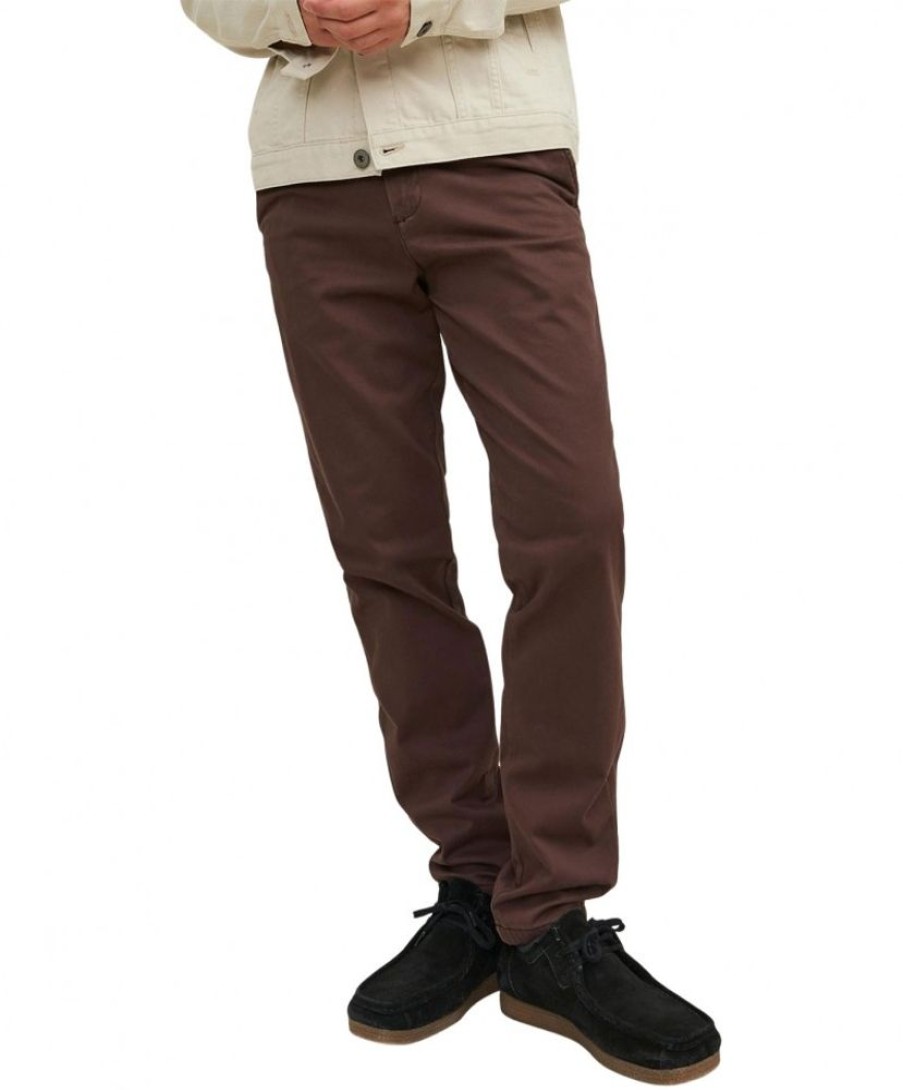 Herren Jack & Jones Chinohosen | Jack & Jones Slim Marco Chino-Hose In Seal Brown