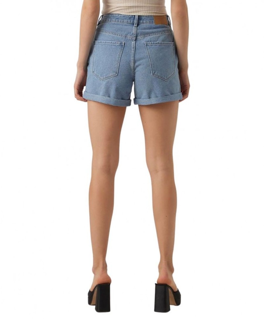 Damen Vero Moda Shorts | Vero Moda Jeans Shorts Zuri In Hellblauem Stonewash