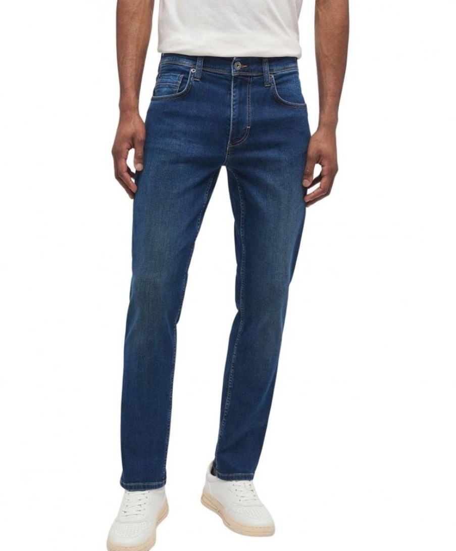 Herren Mustang Straight Leg | Mustang Washington Jeans Straight Fit Im Used Look