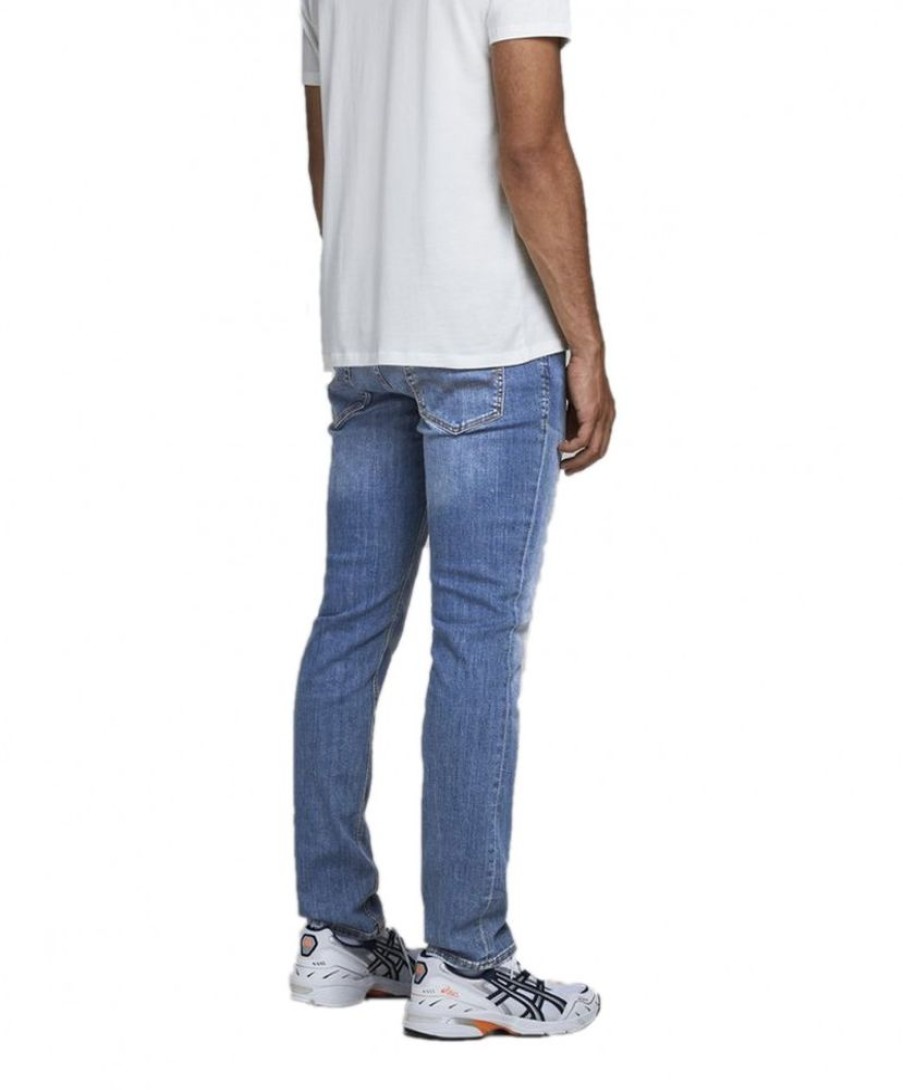 Herren Jack & Jones Slim Fit | Jack & Jones Slim Fit Jeans Glenn In Hellblauen Blue