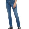 Damen Mustang Slim Fit | Mustang Shelby Jeans Slim Fit In Mittelblauer Used-Waschung