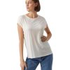 Damen Vero Moda Shirts | Vero Moda Rundhalsshirt Ava Mit Kurzarm In Weis