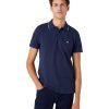 Herren Wrangler Shirts | Wrangler Poloshirt Mit Minilogo In Blau