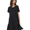 Damen Vero Moda Kleider | Vero Moda Minikleid Filli In Schwarz Mit Gestuftem Rockteil