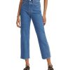 Damen Levis Slim Fit | Levi'S Ribcage Ankle Straight Jeans In Blauem Stonewash