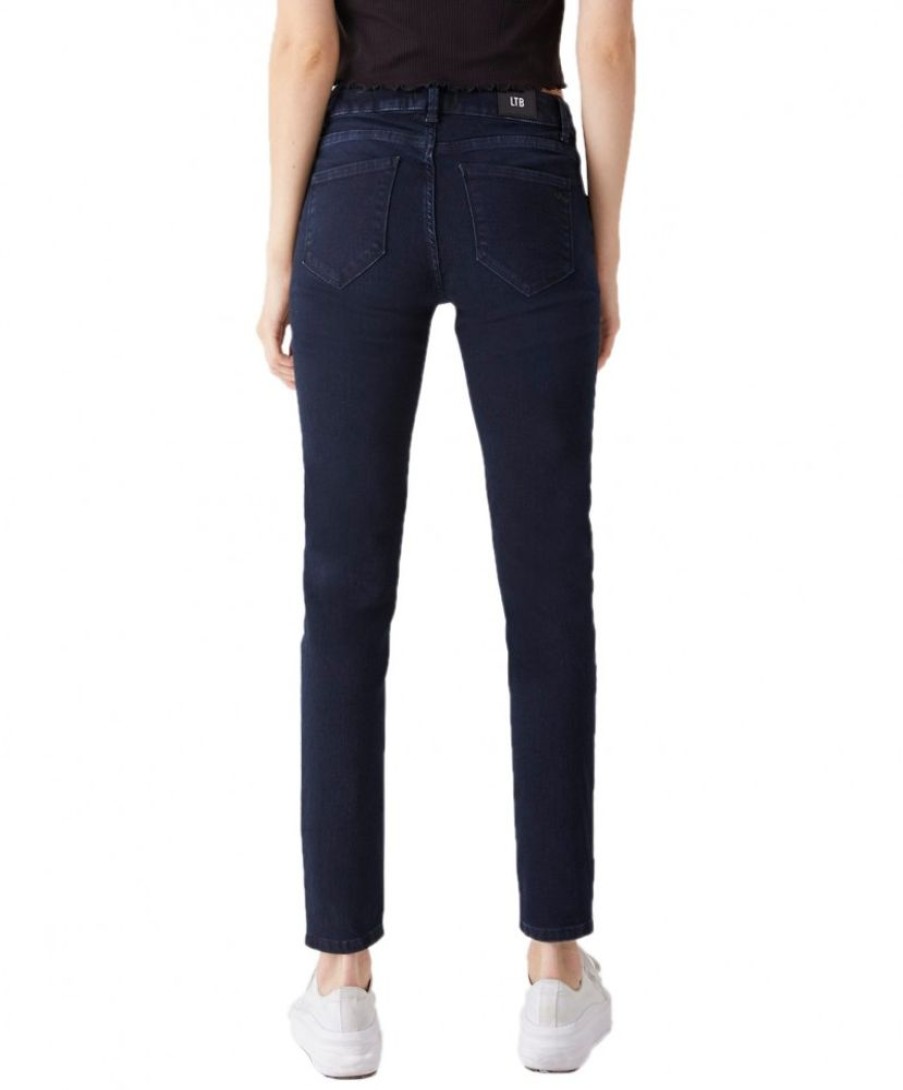 Damen LTB Skinny | Ltb Nicole - Rohrenjeans In Dunklem Used Look