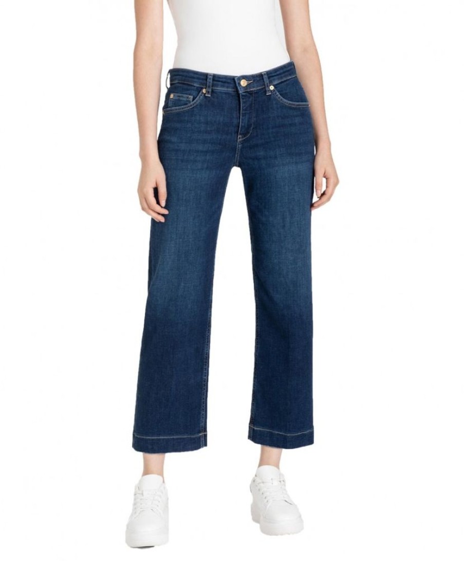 Damen MAC Regular | Mac Jeans Rich Culotte In Mittelblau Mit Culotte-Schnitt