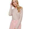 Damen Vero Moda Pullover | Vero Moda Doffy - Rosa Strickpullover Mit Rundhals