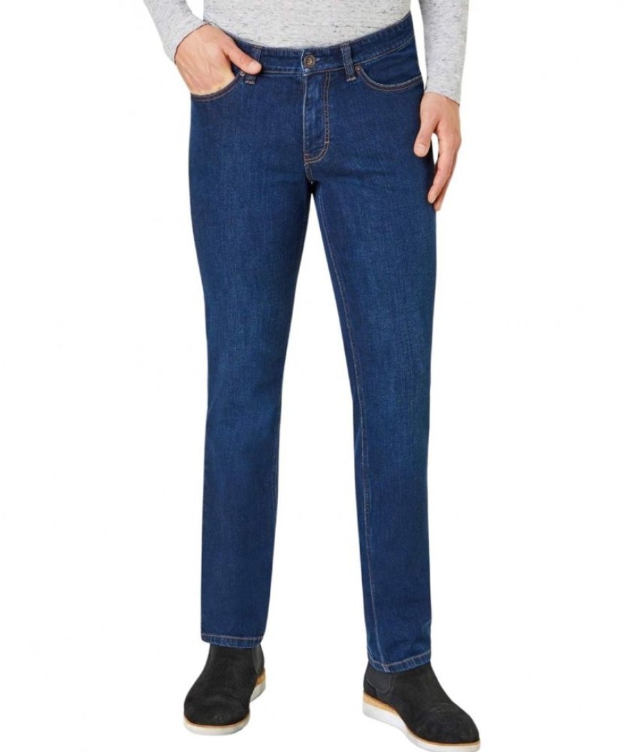 Herren Paddocks Slim Fit | Paddocks Ranger Pipe Jeans In Dunklem Stonewash