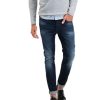 Herren Garcia Slim Fit | Garcia - Eng Geschnittene Jeans In Verwaschenem Dunkelblau