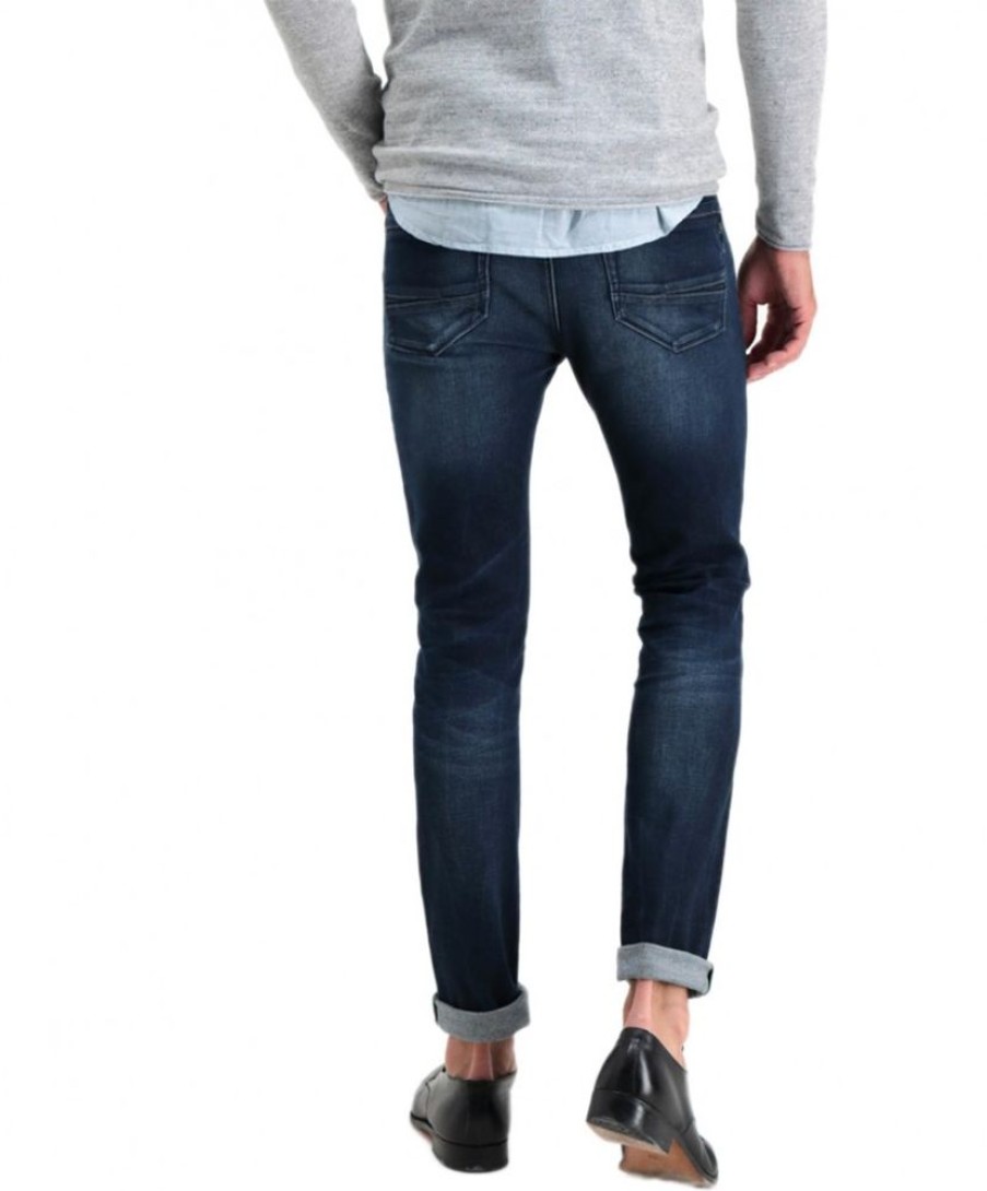 Herren Garcia Slim Fit | Garcia - Eng Geschnittene Jeans In Verwaschenem Dunkelblau