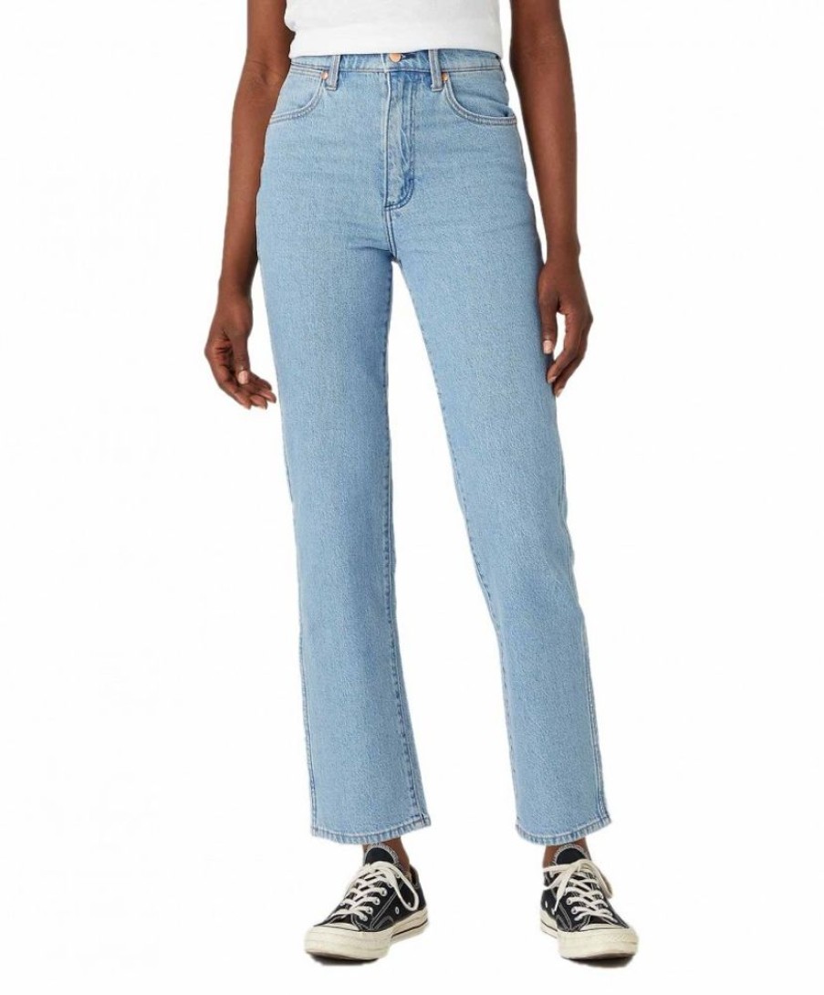 Damen Wrangler Skinny | Wrangler Wild West Jeans In Heller Bluestone Farbung