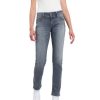 Damen Cross Regular | Cross Loie Jeans Regular Fit Mit Doppelknopf In Mittelgrau