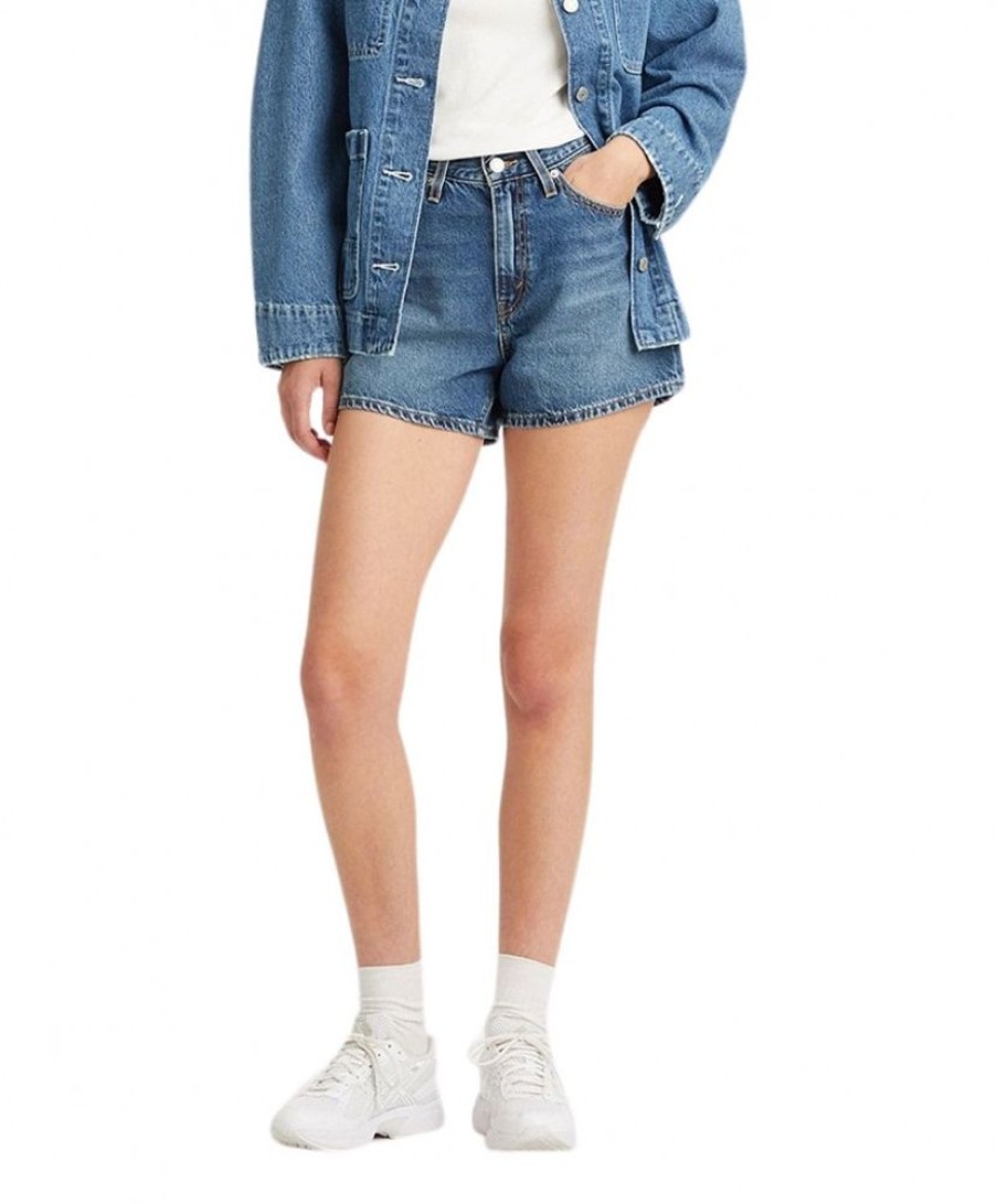 Damen Levis Shorts | Levis Jeans Shorts 80'S Mom In Mittelblau