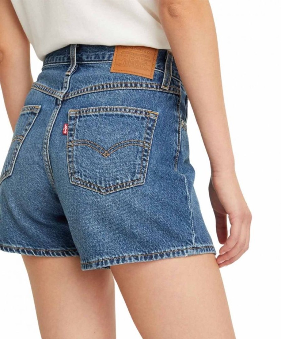 Damen Levis Shorts | Levis Jeans Shorts 80'S Mom In Mittelblau