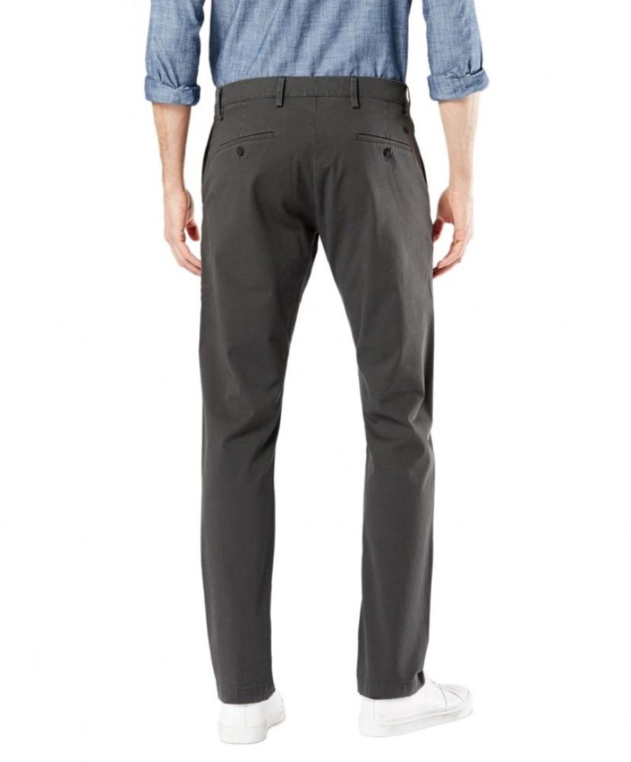 Herren Dockers Chinohosen | Dockers Smart 360 Flex Chino Alpha In Grauen Twill