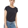 Damen Vero Moda Shirts | Vero Moda Damen Basic Shirt Ava Mit Kurzen Flugelarmeln