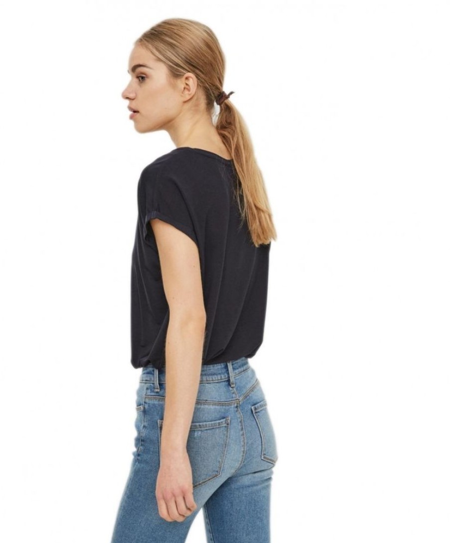 Damen Vero Moda Shirts | Vero Moda Damen Basic Shirt Ava Mit Kurzen Flugelarmeln