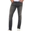 Herren Mustang Stretch Jeans | Mustang Frisco Jeans Skinny Fit Im Schwarzem Bleach Look