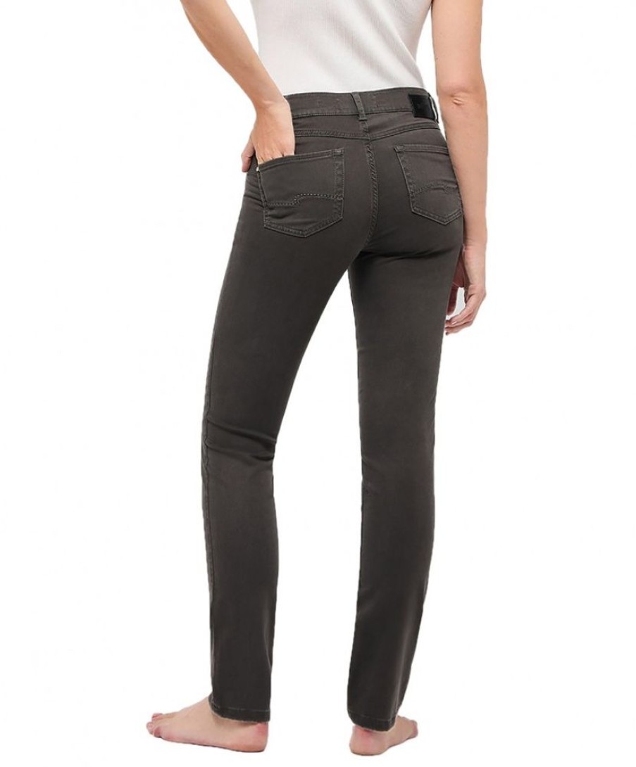 Damen Angels Straight Leg | Angels Cici Hose Aus Winter Cotton In Dunkelgrau