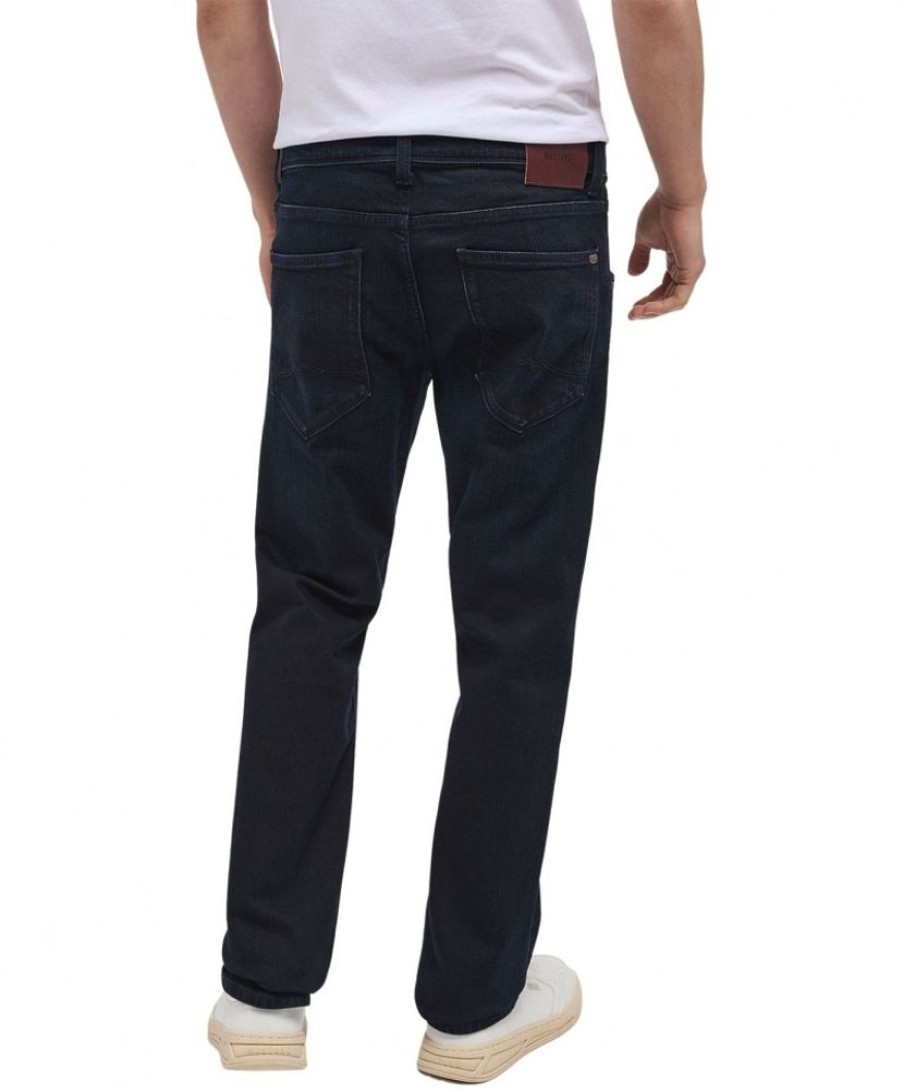 Herren Mustang Straight Leg | Mustang Michigan Straight Jeans In Dunkelblauer Waschung