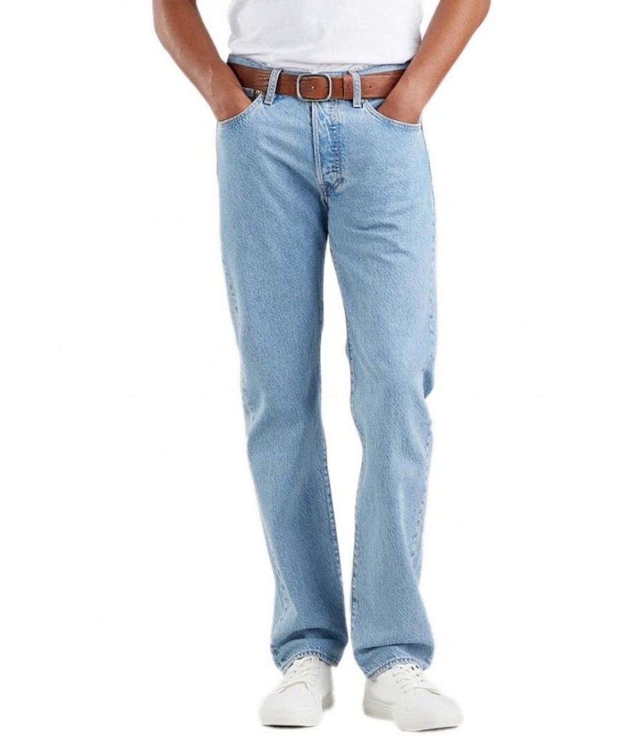 Herren Levis Straight Leg | Levi'S Jeans Original Fit 501 In Hellblauem Canyon Moon