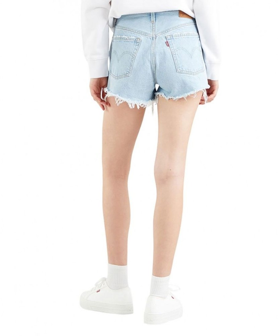 Damen Levis Shorts | Levi'S Jeans-Shorts 501 Original Aus Hellblauem Denim