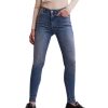 Damen Pieces Skinny | Pieces Delly Jeans Skinny Fit Mit Cropped-Style In Hellblau