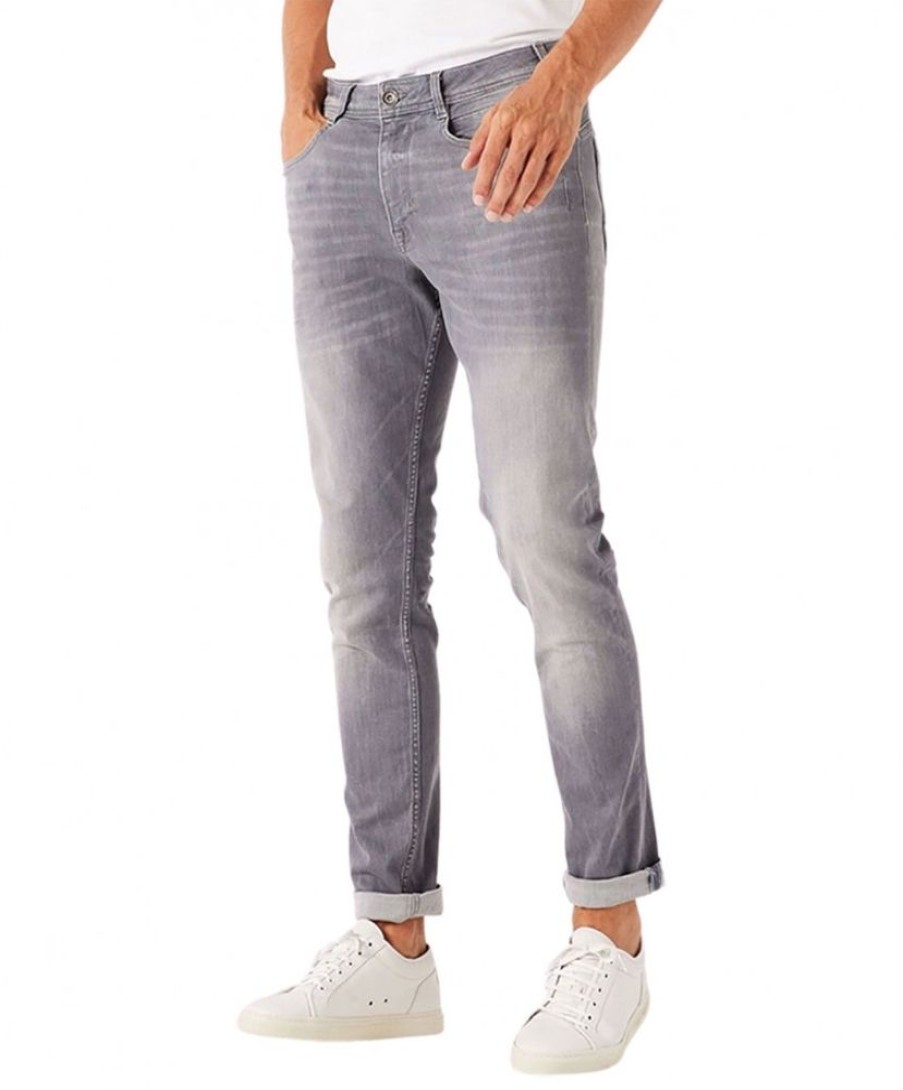 Herren Garcia Tapered | Garcia Rocko Slim Fit Jeans In Hellgrauer Waschung