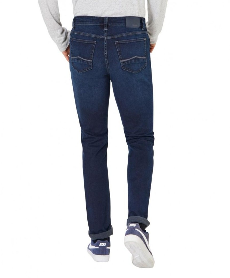 Herren Paddocks Stretch Jeans | Paddocks Ranger Pipe Jeans In Blue Black Waschung