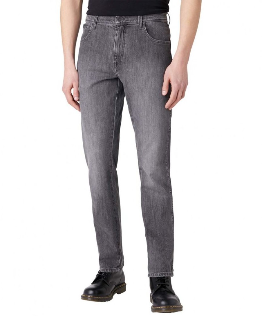 Herren Wrangler Straight Leg | Wrangler Jeans Texas Stretch In Grauem Dusty Granite