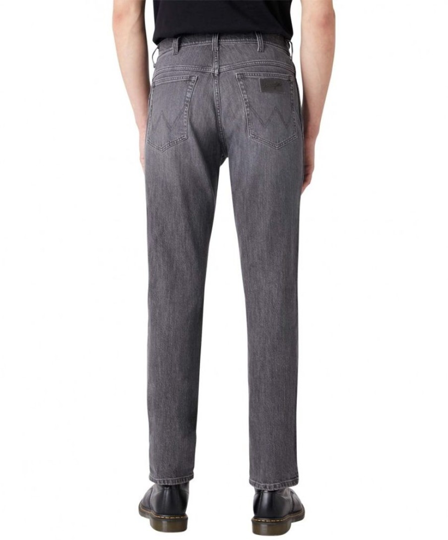 Herren Wrangler Straight Leg | Wrangler Jeans Texas Stretch In Grauem Dusty Granite