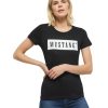 Damen Mustang Shirts | Mustang Damen T-Shirt Mit Print Alina In Schwarz