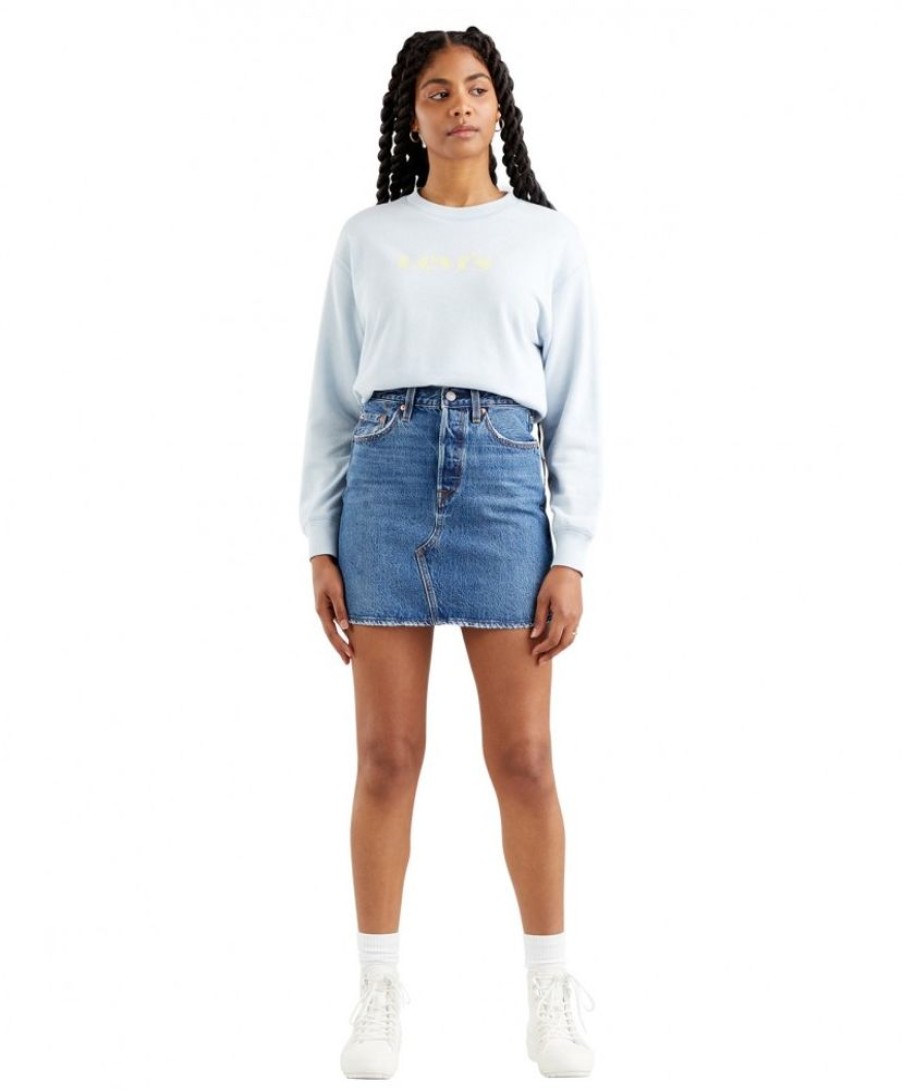 Damen Levis Rocke | Levis Jeansrock High Waisted Deconstructed In Troy Tricks