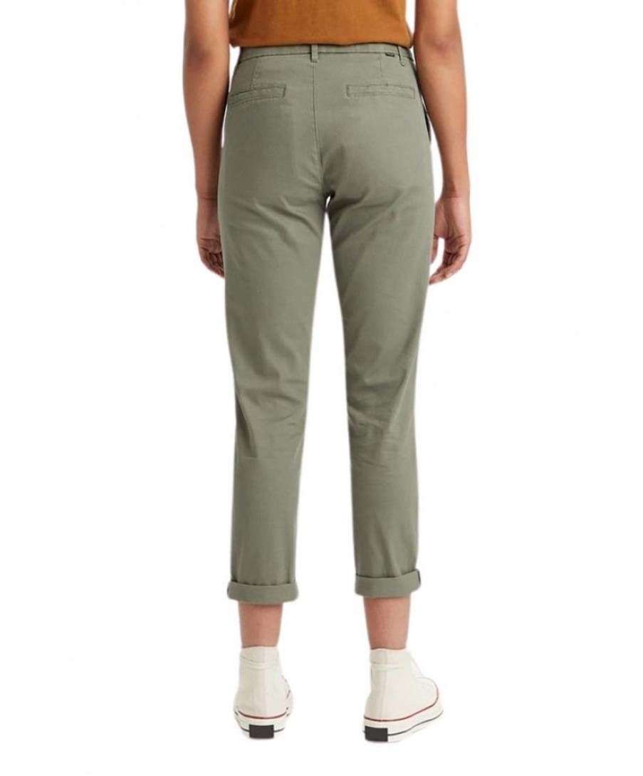 Damen Dockers Chinohosen | Dockers Chinohose Mit Slim Fit In Gruner Camo Farbung