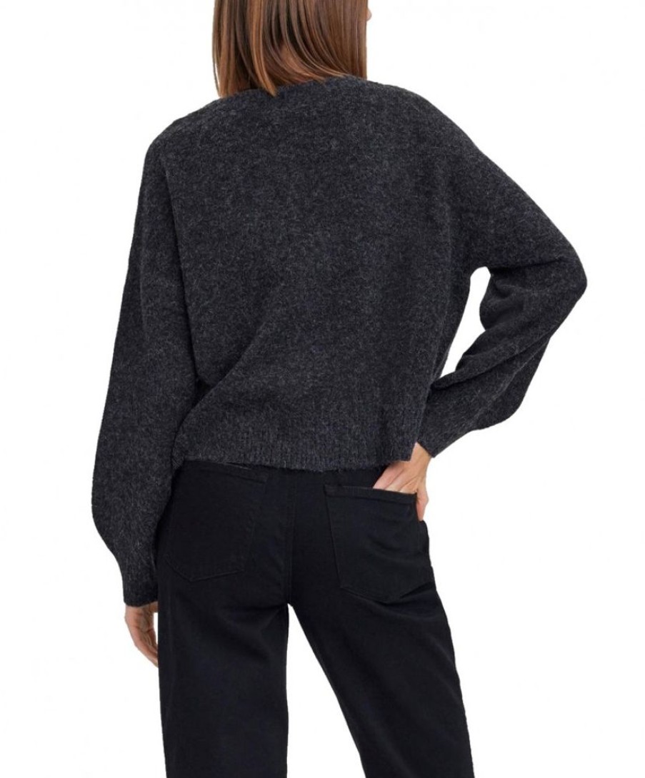 Damen Vero Moda Pullover | Vero Moda Cardigan Doffy Mit Ballonarmel In Schwarz