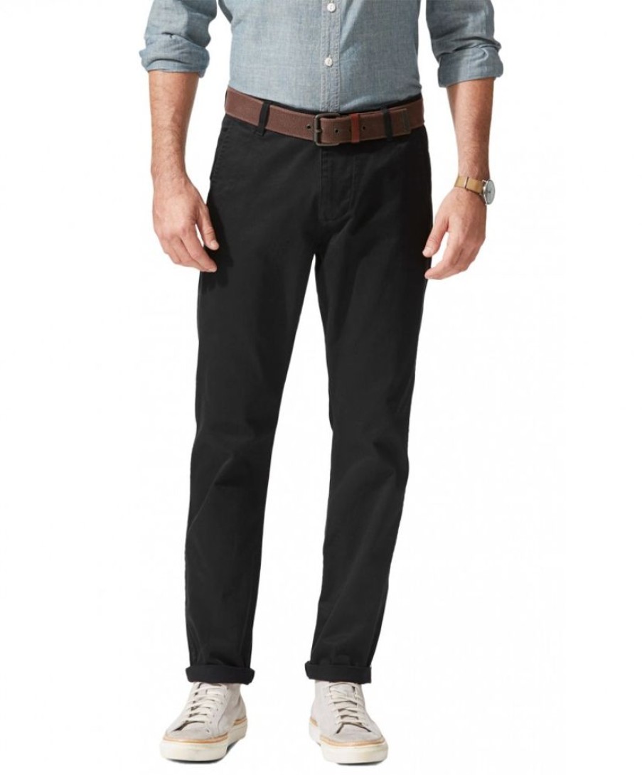 Herren Dockers Stoffhosen | Dockers Slim Fit Hose Alpha Original In Schwarzer Chino Form | Jeans-Meile.De