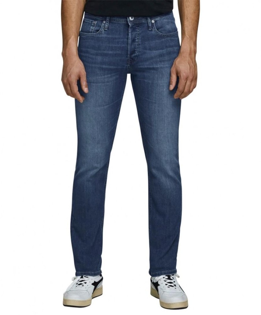 Herren Jack & Jones Slim Fit | Jack & Jones Jeans Slim Fit Glenn Original In Mittelblau