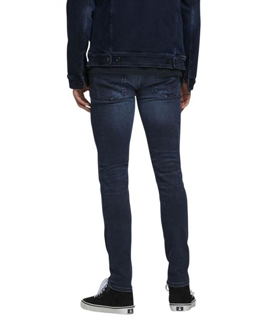 Herren Jack & Jones Skinny Fit | Jack & Jones Jeans Skinny Fit Liam In Blau Mit Crinkeln