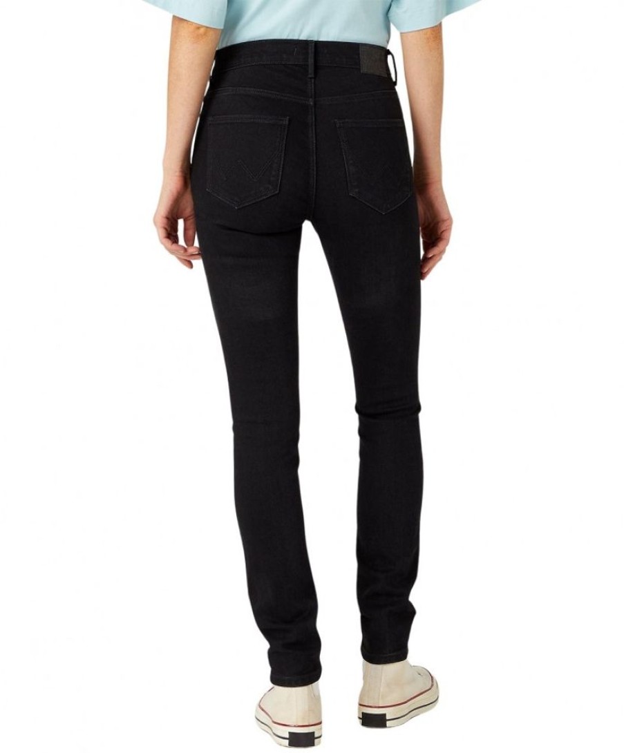 Damen Wrangler Skinny | Wrangler Jeans Skinny Fit Mit High Rise In Schwarz