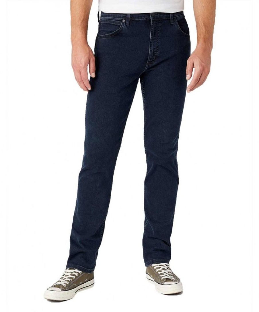 Herren Wrangler Regular Fit | Wrangler Jeans Straight Fit Greensboro In Iron Blue