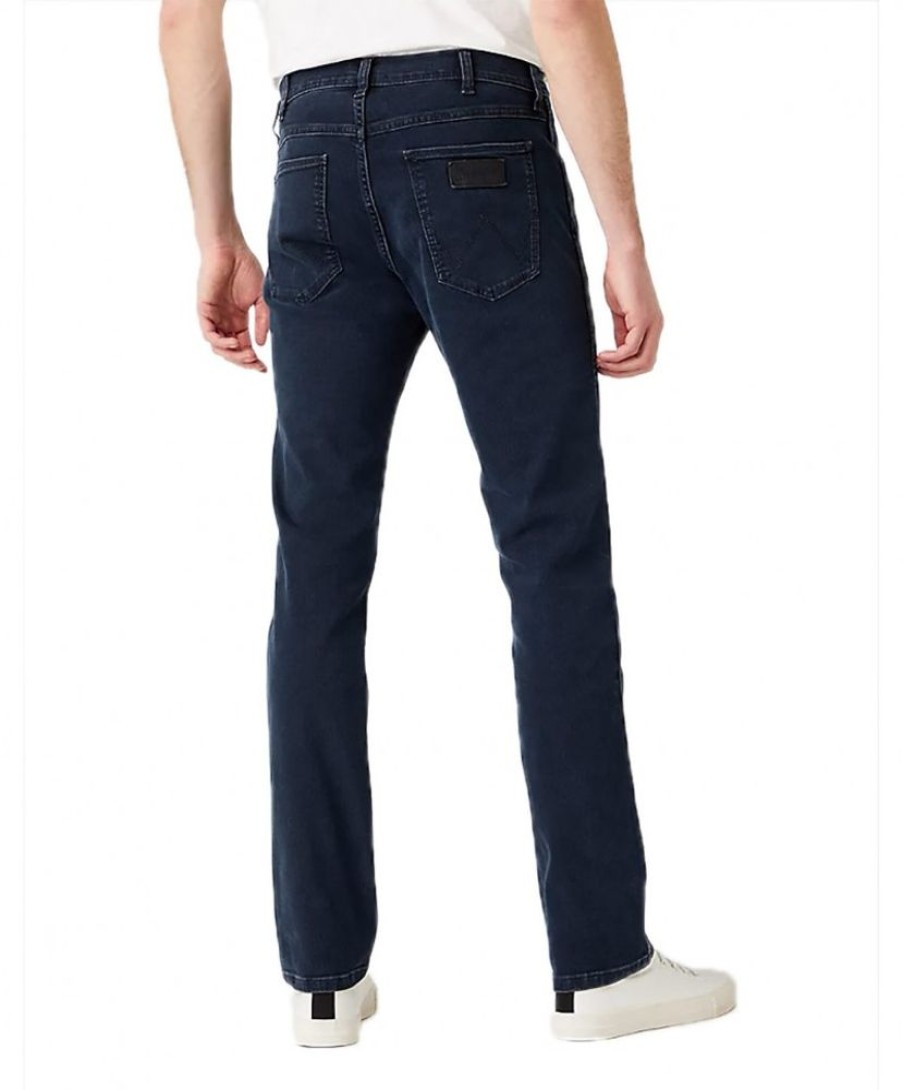 Herren Wrangler Regular Fit | Wrangler Jeans Straight Fit Greensboro In Iron Blue