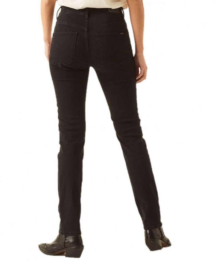 Damen Garcia Slim Fit | Garcia Caro Jeans Curved In Schwarzem Dark Used